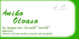 aniko olvaso business card